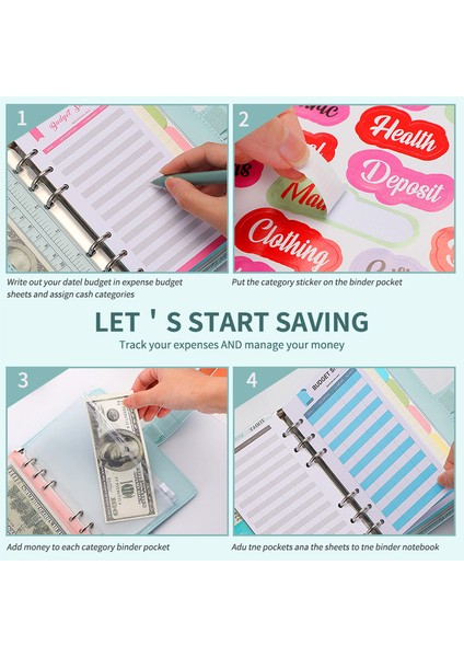 6 Adet Zipbag A6 Para Bütçe Planlayıcısı Bağlayıcı Iç Sayfa Fermuarlı Zarflar Bütçeleme Için Nakit Zarflar A6 Nakit Budgetbinde Için Para Organizatör (Yurt Dışından) indirimleri