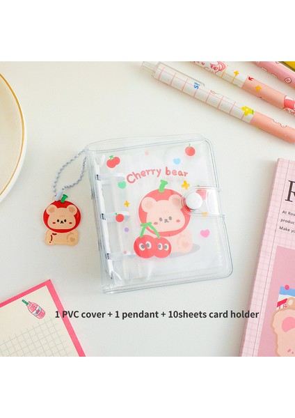 Yeni Beyaz Set 3 Delik Mini Pvc Gevşek Yaprak Günlüğü Yenı Şeffaf Cep Küçük Dergisi Gezgin Dizüstü Sevimli Karikatür Dıy Planlayıcısı Seti (Yurt Dışından)
