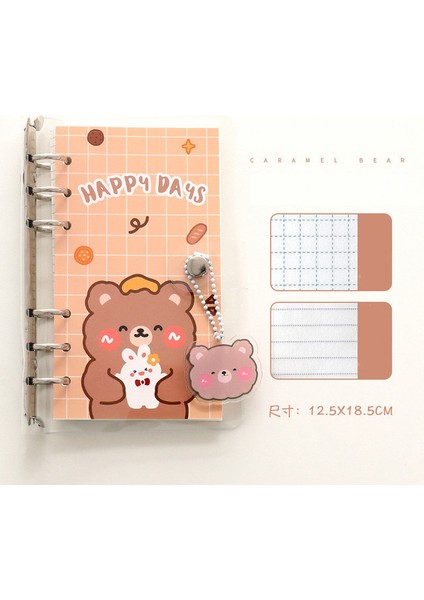 Stil 1 100 Yaprak Kore Sevimli Karikatür Dizüstü Gevşek Yaprak Ayrılabilir Kitap Kawaii Ayı Karalama Defteri Dergisi Planlayıcısı Dizüstü Öğrenci Için (Yurt Dışından)
