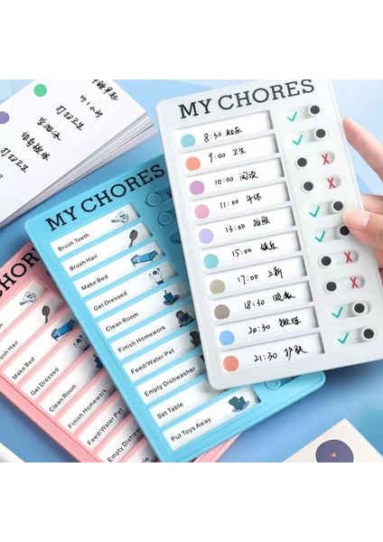 Mavi Ins Öz Disiplin Günlük Planlayıcı Kawaii Yapılacaklar Listesi Not Panosu Ayrılabilir Kontrol Listesi Kore Kırtasiye Görev Planlama Panosu (Yurt Dışından) fiyatları