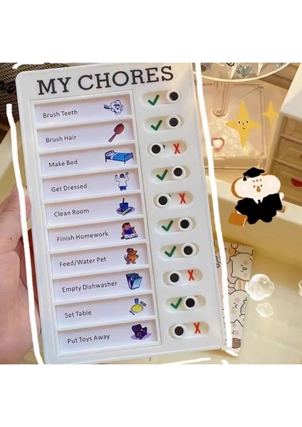 Mavi Ins Öz Disiplin Günlük Planlayıcı Kawaii Yapılacaklar Listesi Not Panosu Ayrılabilir Kontrol Listesi Kore Kırtasiye Görev Planlama Panosu (Yurt Dışından) indirimleri