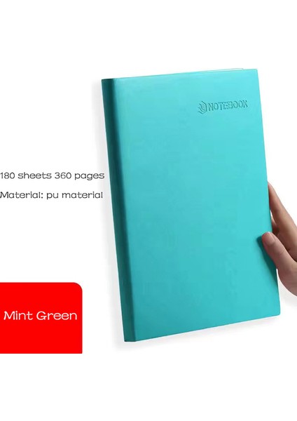 Yeşil A5 A4A5 Süper Kalın Defter Kalınlaşmış Büyük Süper Kalın 360 Sayfa Boş Çizgi Gündem Planlayıcısı Kitap Brid Günlüğü Defterleri Günlüğü Okul (Yurt Dışından)