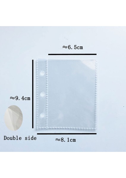 8.1x9.4cm X10SHEETS Mini 3 Delik Spiral Defter 3 Delik Gevşek Yaprak Bağlayıcı Planlayıcısı Pvc Şeffaf Günlük Pp Kağıt Zip Çanta Aksesuarları (Yurt Dışından)