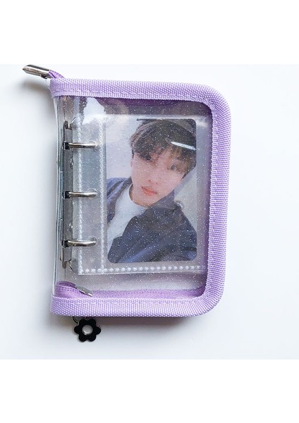 8.1x9.4cm X10SHEETS Mini 3 Delik Spiral Defter 3 Delik Gevşek Yaprak Bağlayıcı Planlayıcısı Pvc Şeffaf Günlük Pp Kağıt Zip Çanta Aksesuarları (Yurt Dışından)