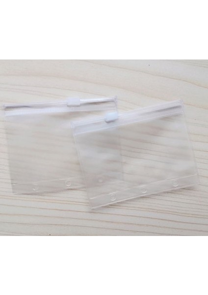 8.1x9.4cm X10SHEETS Mini 3 Delik Spiral Defter 3 Delik Gevşek Yaprak Bağlayıcı Planlayıcısı Pvc Şeffaf Günlük Pp Kağıt Zip Çanta Aksesuarları (Yurt Dışından)
