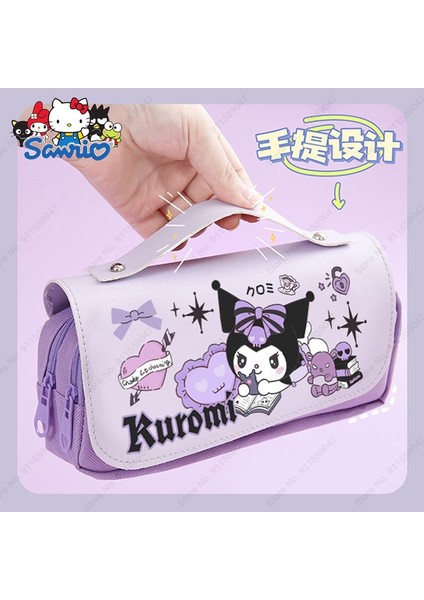 A6 Sanrio Pu Büyük Kapasiteli Kalem Kutusu Kawaii Cinnamoroll Melodi Kuromi Okul Malzemeleri Kalem Çantası Kalem Kılıfı Kalem Kutusu Kırtasiye (Yurt Dışından)