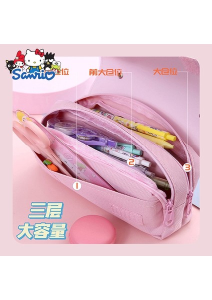 A6 Sanrio Pu Büyük Kapasiteli Kalem Kutusu Kawaii Cinnamoroll Melodi Kuromi Okul Malzemeleri Kalem Çantası Kalem Kılıfı Kalem Kutusu Kırtasiye (Yurt Dışından)