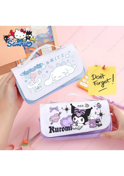 A6 Sanrio Pu Büyük Kapasiteli Kalem Kutusu Kawaii Cinnamoroll Melodi Kuromi Okul Malzemeleri Kalem Çantası Kalem Kılıfı Kalem Kutusu Kırtasiye (Yurt Dışından)