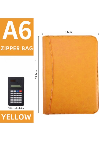 A6 (Hesap Makinesi Ile) A6/a5 Iş Pu Deri Klasör Padfolio Bütçe Bağlayıcı Nakit Zarf Organizatör Temizle Fermuarlı Bütçe Sayfaları Hesap Makinesi ile (Yurt Dışından)