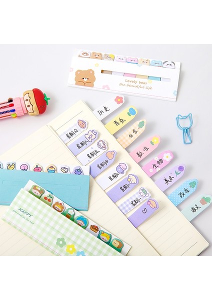 Bir Mohamm 120 Adet Çok Renkli Kawaii Karikatür Meyve Çiçek Yazılabilir Yapışkan Notlar Dizini Sayfalar Için Kitap Ayracı Sınıflandırması (Yurt Dışından) modelleri