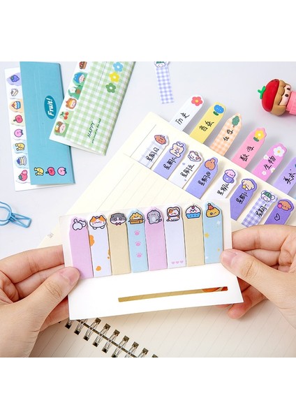Bir Mohamm 120 Adet Çok Renkli Kawaii Karikatür Meyve Çiçek Yazılabilir Yapışkan Notlar Dizini Sayfalar Için Kitap Ayracı Sınıflandırması (Yurt Dışından) fırsatları