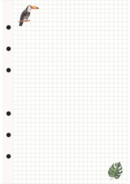 Izgara A5 Toplam 45 Sayfa 45 Sayfa Kawaii A5 A6 Gevşek Yaprak Defter Kağıdı Dolum Spiral Ciltleyici Dizin Iç Sayfalar Aylık Haftalık Günlük Planlayıcı Gündem A7 (Yurt Dışından)