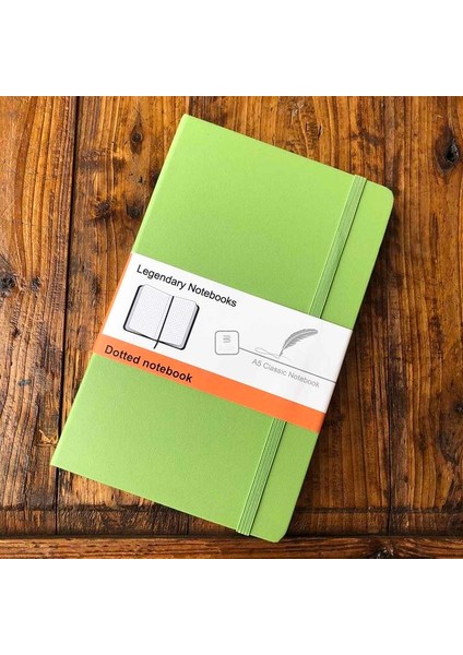 Klasik Meyve Yeşili Boş A5 Klasik Efsanevi Defter Gündem Not Defteri Sanat Dergisi Noktalı Sayfalar/çizgili/kare/boş 100GSM Kağıt (Yurt Dışından)