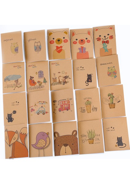 Hayvanlar 10 Adet/paket Vintage Kraft Kağıt Defter A7 Boş Kaktüs Baykuş Mini Sevimli Planlayıcısı Ofis Aksesuarı Günlüğü Not Defteri Dergisi Kırtasiye (Yurt Dışından) fiyatları