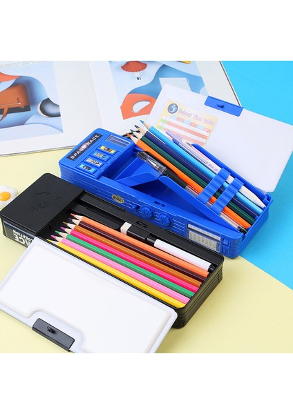 Normal Kalem Kutusu Astronot Kalem Kutusu Deformasyon Kalem Kutusu Trousse Kalemlik Çift Taraflı Kalem Kutusu Estuche Escolar Kawaii Kırtasiye Kalem Kutusu (Yurt Dışından)