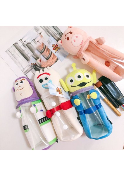 Çilek Ayı Disney Peluş Kalem Kutusu Kalemlik Popüler Kız Erkek Dikiş Şeffaf Saklama Çantası Hediye Okul Ofis Kırtasiye Kawaii Kalem Çantası (Yurt Dışından) modelleri