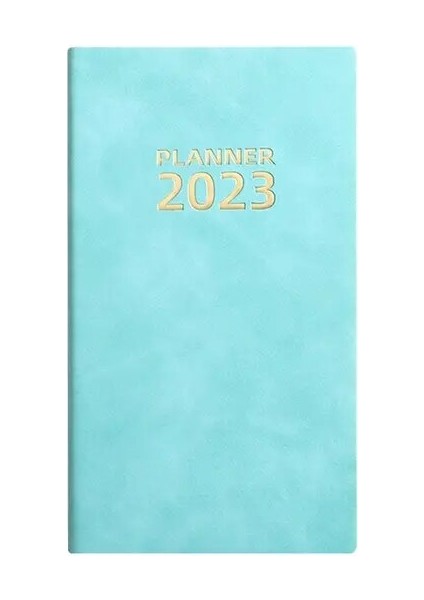 Açık Mavi 2023 Günlük Planlayıcı Dizüstü A6 Boyutu 365 Gün Takvim Zamanlama Kitabı Pu Bloknotlar Yaratıcı Planlayıcı Hatırlatma Masaüstü Tarih Kırtasiye (Yurt Dışından)