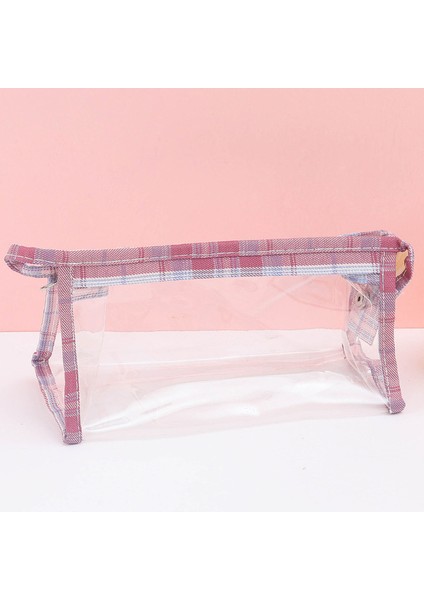 Kawaii Kalem Kutuları Kafes Şeffaf Büyük Kılıf Kılıflı Çanta Estojo Escolar Kawaii Kalem Kutusu Sevimli Japon Kırtasiye Okul Malzemeleri (Yurt Dışından)