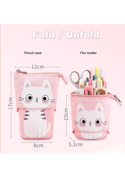 Domuz Sevimli Kedi Kalem Kutusu Kawaii Kalem Kutusu Teleskopik Kalemlik Okul Malzemeleri Öğrenci Kırtasiye Kız Okul Seti Trousse Scolaire (Yurt Dışından) fırsatları