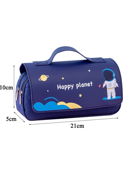 Stil 3 Çift Katmanlar Kalem Kutusu Kawaii Kırtasiye Kalem Kutusu Kalemlik Astronot Okul Malzemeleri Estuches Escolar Sevimli Kalem Kutusu (Yurt Dışından) indirimleri