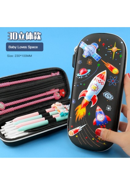 Bebek Uzayı Seviyor 3D Uzay Sevimli Kalem Kutusu Okul Kırtasiye Kutusu Plastik Karikatürler Çocuklar Için Kalem Kutuları Kalem Kutusu Hediyeler Öğrenci Kalem Kutusu (Yurt Dışından)