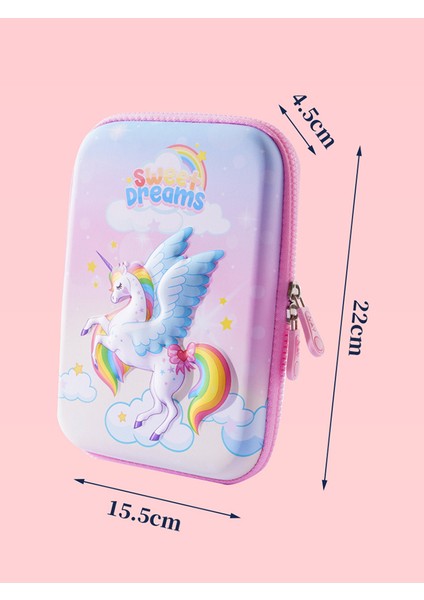 Sevimli Kalem Kutusu Unicorn Kalem Kutusu Kawaii Kırtasiye 3D Kızlar Için Sevimli Kalem Kutuları Estuche Lapices Okul Malzemeleri Trousse Scolaire Kalem Kutusu (Yurt Dışından)