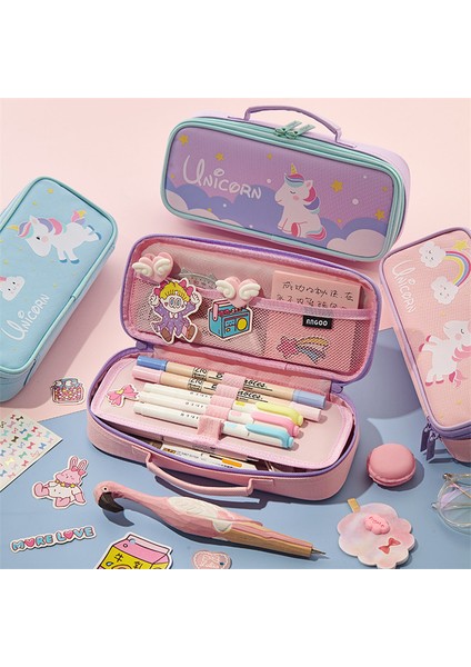 Sevimli Kalem Kutusu Okul Malzemeleri Unicorn Estuche Escolar Trousse Kawaii Astronot Kalem Kutusu Stylo Kalemlik Estuches Para El Colegio (Yurt Dışından) fiyatları