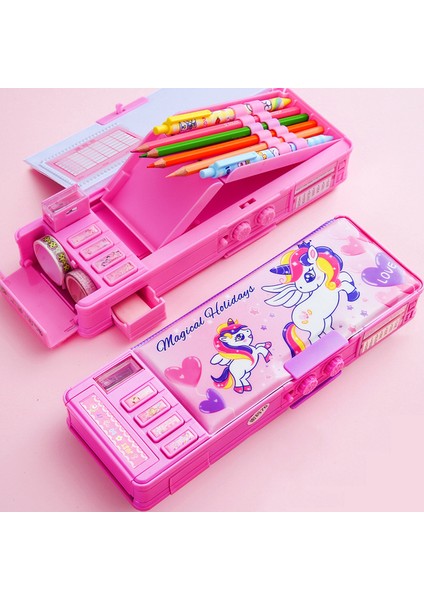 Şifre Unicorn Kalem Kutusu Şifre Kawaii Kırtasiye Kalemler Durumda Deformasyon Kalem Kutusu Okul Malzemeleri Estuches Escolar Kalem Kutusu (Yurt Dışından)