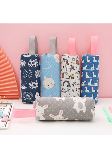 Stil 7 Kalem Kutusu Kawaii Okul Kalem Kutusu Kedi Kırtasiye Trousse Scolaire Taşınabilir Sevimli Kalem Kutusu Okul Malzemeleri Tuval Kalem Kutuları (Yurt Dışından) indirimleri