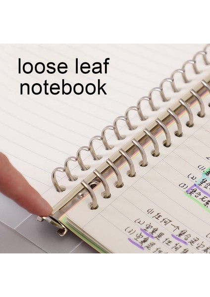 Noktalı Dolum A5 Gevşek Yaprak Defter A5/b5/a4 Pvc Kapaklı Ciltleyici 60 Sayfa Noktalı/çizgili/boş/ızgara Doldurulabilir Ofis Okul Malzemeleri Kırtasiye (Yurt Dışından)