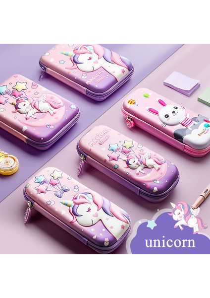 Stil 3 Unicorn Kalem Kutusu Trousse Scolaire Kawaii Kırtasiye 3D Kalem Kutuları Kızlar Için Sevimli Okul Malzemeleri Estojo Escolar Kalem Kutusu (Yurt Dışından)
