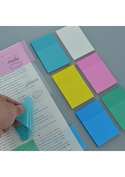 1 Paket (50 Yaprak) 50 Sayfa Posted It Şeffaf Yapışkan Notlar Kendinden Yapışkanlı 5*7,5 cm Açıklama Kitapları Için Şeffaf Not Defterleri Not Yer Imleri Ped Sekmeleri (Yurt Dışından)