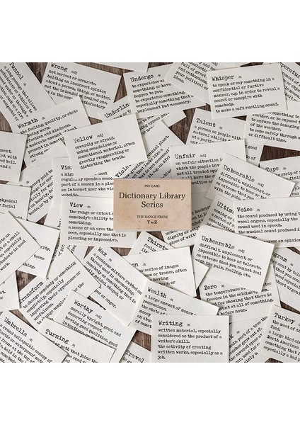 H Journamm 100 Adet Sözlük Kütüphane Serisi Malzeme Kağıt Scrapbooking Kart Yapımı Günlük Kayıt Projesi Dıy Retro Arka Plan Kağıdı (Yurt Dışından)