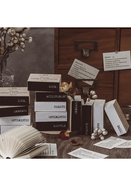 H Journamm 100 Adet Sözlük Kütüphane Serisi Malzeme Kağıt Scrapbooking Kart Yapımı Günlük Kayıt Projesi Dıy Retro Arka Plan Kağıdı (Yurt Dışından)