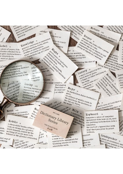 H Journamm 100 Adet Sözlük Kütüphane Serisi Malzeme Kağıt Scrapbooking Kart Yapımı Günlük Kayıt Projesi Dıy Retro Arka Plan Kağıdı (Yurt Dışından)
