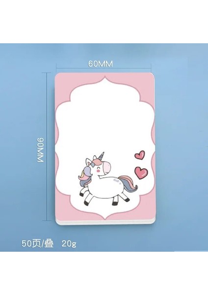 B 50 Sayfa Not Defteri Karikatür Unicorn Not Notları Yapışkan Olmayan Mesaj Kawaii Estetik Papeleria Kırtasiye Ofis Okul Malzemeleri (Yurt Dışından)