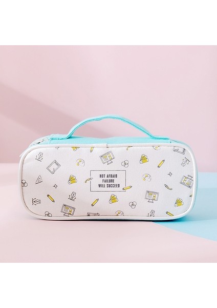 Yeşil-A Sevimli Katlanabilir Kalem Kutusu Büyük Kapasiteli Kalem Kutusu Kalemlik Kırtasiye Masa Düzenleyici Kawaii Okul Malzemeleri Öğrenciler Için (Yurt Dışından)