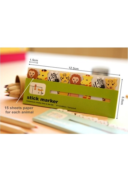 12 Yuru Safari 1 Adet Karikatür Yapışkan Not Sevimli Hayvan Sopa Işaretleyici Bloknot Günlüğü Çıkartmalar Endeksi Imi Ofis Okul Malzemeleri A6754 (Yurt Dışından) modelleri