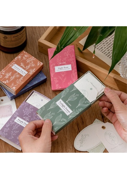 Stil 5 Vintage Bitkiler Etiketi Dokulu Kağıt Kart Yazılabilir Malzeme Kağıt Dekor Önemsiz Günlük Planlayıcısı Scrapbooking Dıy Zanaat Arka Plan Kağıdı (Yurt Dışından)