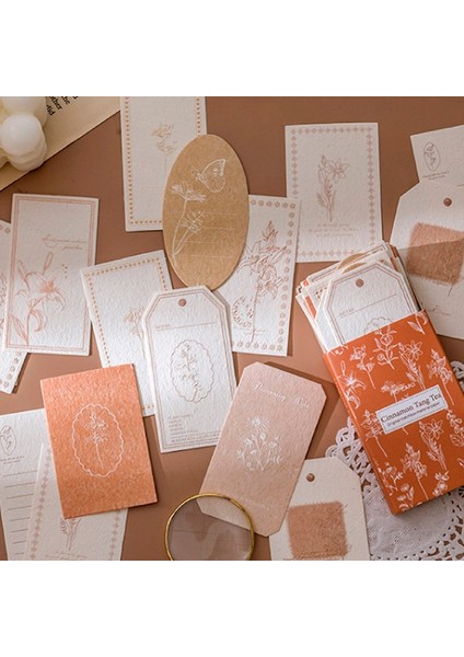 Stil 5 Vintage Bitkiler Etiketi Dokulu Kağıt Kart Yazılabilir Malzeme Kağıt Dekor Önemsiz Günlük Planlayıcısı Scrapbooking Dıy Zanaat Arka Plan Kağıdı (Yurt Dışından)