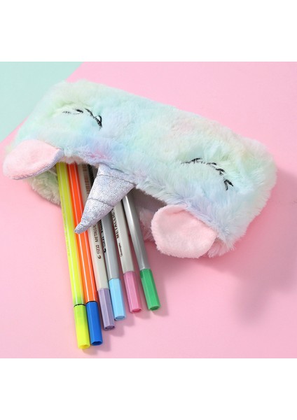 Stil 1 Unicorn Kalem Kutuları Kızlar Için Trousse Scolaire Kalem Çantası Peluş Kawaii Kırtasiye Kalem Kutusu Estuche Escolar Sevimli Kalem Kutusu (Yurt Dışından) indirimleri