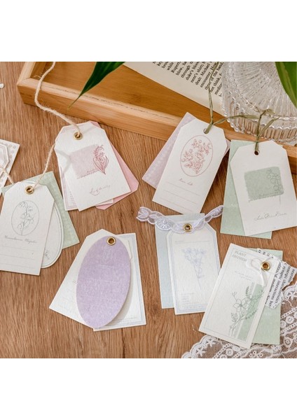 Stil 5 Vintage Bitkiler Etiketi Dokulu Kağıt Kart Yazılabilir Malzeme Kağıt Dekor Önemsiz Günlük Planlayıcısı Scrapbooking Dıy Zanaat Arka Plan Kağıdı (Yurt Dışından)