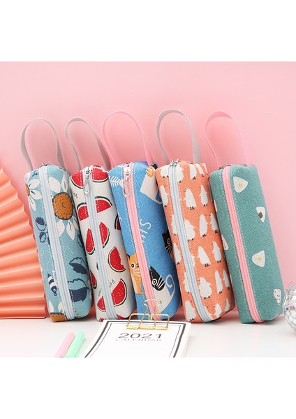 J 1 Parça Kawaii Sevimli Karikatür Hayvanlar Kalem Kalem Çantası Okul Ofis Malzemeleri Kırtasiye Almak Araçları Makyaj Çantası Kozmetik Çantası (Yurt Dışından) modelleri