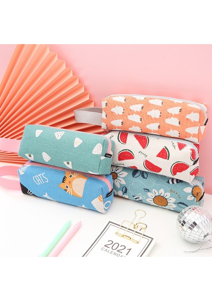J 1 Parça Kawaii Sevimli Karikatür Hayvanlar Kalem Kalem Çantası Okul Ofis Malzemeleri Kırtasiye Almak Araçları Makyaj Çantası Kozmetik Çantası (Yurt Dışından) fırsatları
