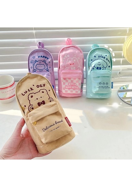 OSS26775PK Karikatür Mini Sırt Çantası Kalem Kutusu Kawaii Kız Erkek Kalem Çantası Okul Kırtasiye Malzemeleri Yüksek Kapasiteli Kalem Kutusu (Yurt Dışından) modelleri