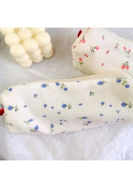 Mavi Çiçek Okul Öğrencileri Malzemeleri Kalem Kalem Kutusu Sevimli Oğlan Kız Kawaii Kalem Kutuları Depolama Çocuklar Kalem Çantası Büyük Büyük Kırtasiye Kutusu (Yurt Dışından)