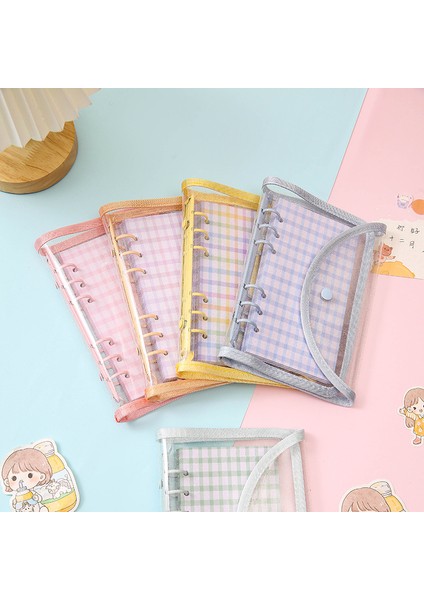 Wmblue A6 A5 A6 Şeffaf El Defter Renkli Klipler ile Bağlayıcı Defter Kapağı Fotoğraf Etiket Toplama Kitap Planlayıcısı Kağıt Kırtasiye (Yurt Dışından) fırsatları