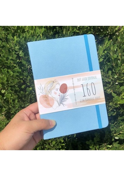 BLUE6679 Dotted 160 Sayfa Buke Bullet Nokta Izgaralı Defter Noktalı Günlük Çizim Eskiz DEFTERI-160GSM Kağıt, Iç Cepli, Numaralı Sayfa P1- P160 (Yurt Dışından)