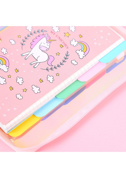 Sadece Kapak A6 Renkli Zip Çanta Lazer Gevşek Yaprak Bağlayıcı Defter Iç Çekirdek Kapak Not Defteri Planlayıcısı Ofis Kırtasiye Malzemeleri (Yurt Dışından)