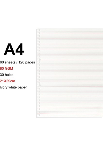 Turkishyeniden Doldurma-A4 A4/b5/a5 Gevşek Yapraklı Dolum Ciltli Defter Boş/çizgi/ızgara/cornell Değiştirilebilir Metal Halka Ofisokul Malzemeleri Kırtasiye (Yurt Dışından)